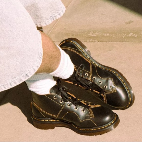 De Martens CHURCH VINTAGE MONKEY BOOTS Leather Lace-Up - Picture 13 of 13